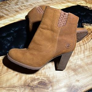 Timberland Womens Earthkeepers Stratham Height Brown Heeled Boots.  Sz 9 NWOT